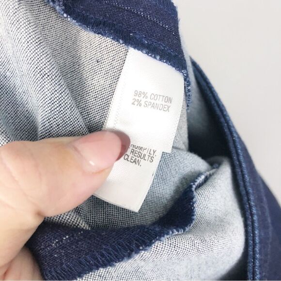 ST. JOHN | Dark Wash Side Zip Denim Jeans Zipper Ankle High Rise Women’s Size 12 - Picture 8 of 8